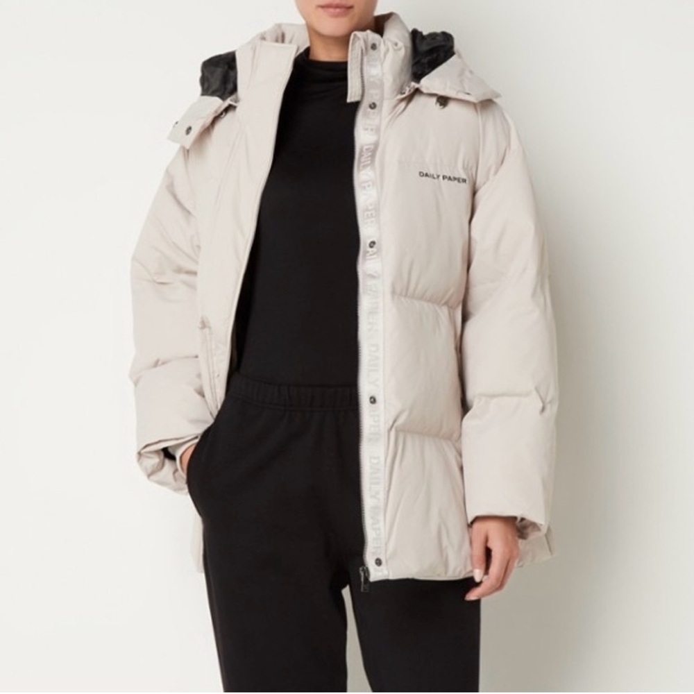 Daily Paper Women's Light Beige Puffer Jacket